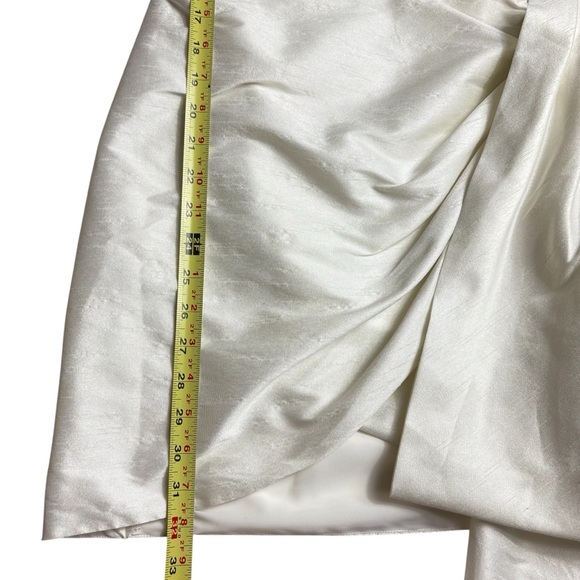 NWT Sachin & Babi Dorien Bow Train Wrap Mini Dress 12 Anthropologie Bridal *FLAW - Picture 11 of 16